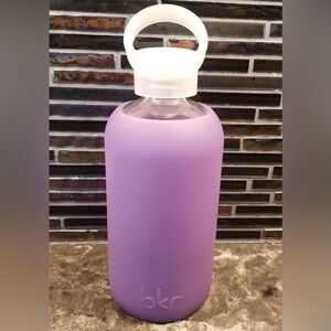 BKR LITTLE GLASS WATER BOTTLE 16 OZ SHEER PURPLE "GRAPE POPSICLE" RETIRED COLOR